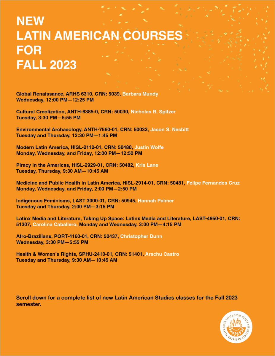 New Latin American Studies Courses for the Fall 2023 Semester | The